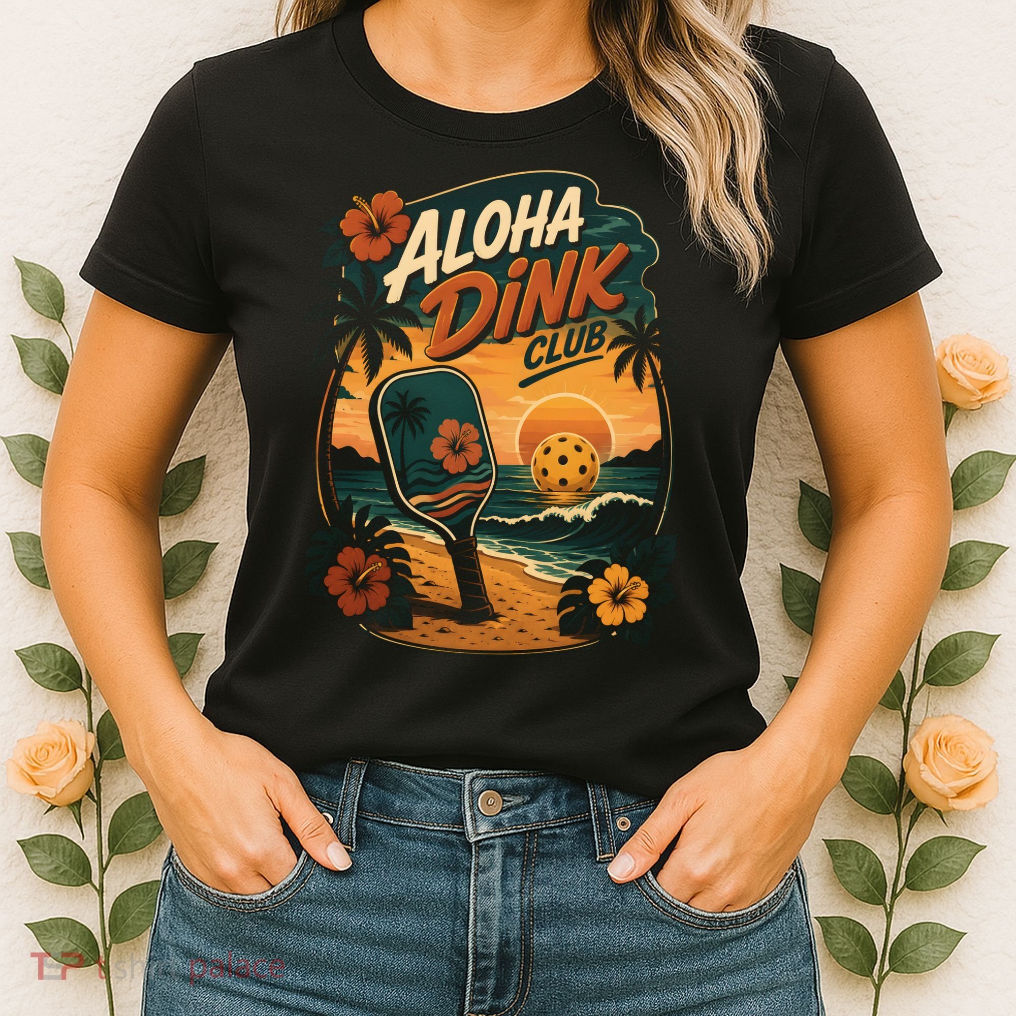 Aloha Dink Club Pickleball Funny Women's T-Shirt