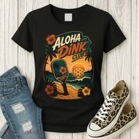 Aloha Dink Club Pickleball Funny Women's T-Shirt thumb 3
