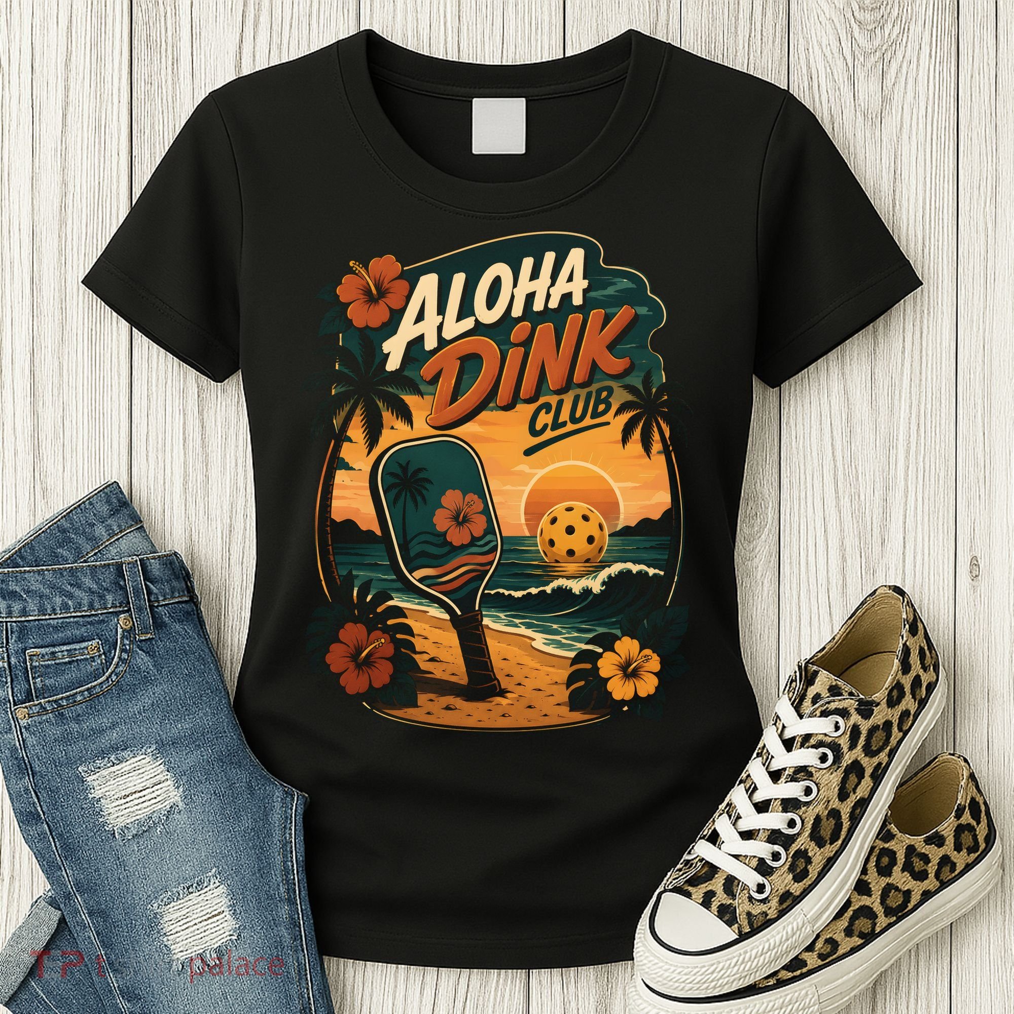 Aloha Dink Club Pickleball Funny Women's T-Shirt