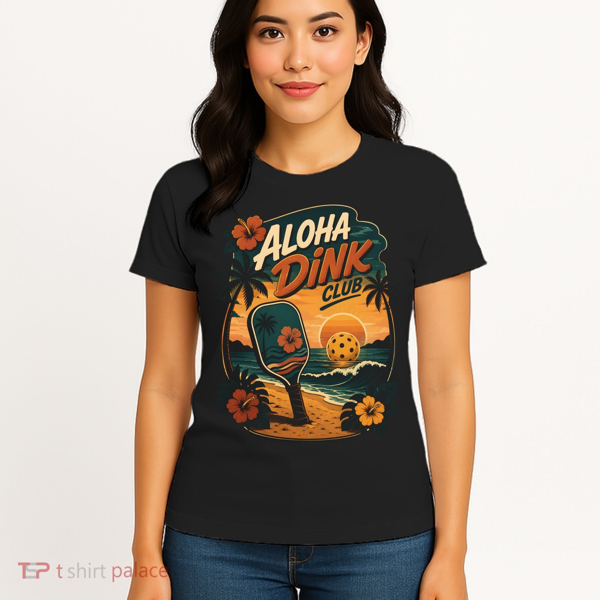 Aloha Dink Club Pickleball Funny Women's T-Shirt