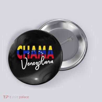 Artistic Design Chama Venezolana Flannel Flag Venezuela Button