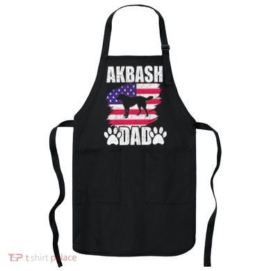 Akbash Dad Dog Lover American Us Flag Apron