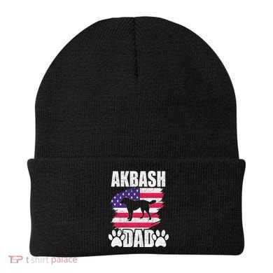 Akbash Dad Dog Lover American Us Flag Beanie