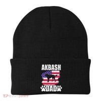 Akbash Dad Dog Lover American Us Flag Beanie thumb 0