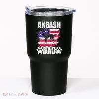 Akbash Dad Dog Lover American Us Flag Tumbler thumb 0
