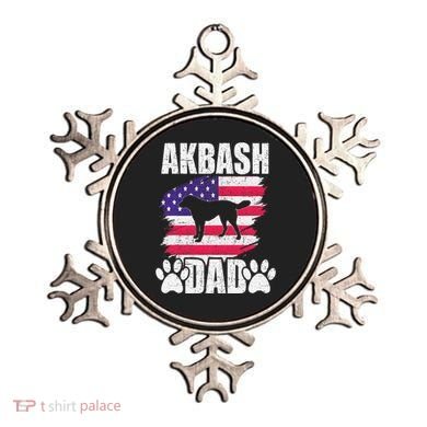 Akbash Dad Dog Lover American Us Flag Ornament