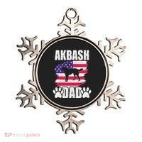 Akbash Dad Dog Lover American Us Flag Ornament thumb 0