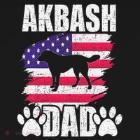Akbash Dad Dog Lover American Us Flag Ornament thumb 1