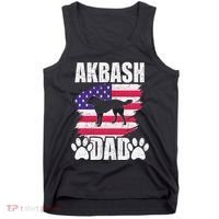 Akbash Dad Dog Lover American Us Flag Tank Top thumb 0