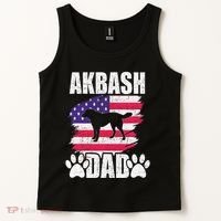 Akbash Dad Dog Lover American Us Flag Tank Top thumb 2