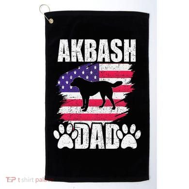 Akbash Dad Dog Lover American Us Flag Golf Towel
