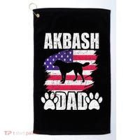 Akbash Dad Dog Lover American Us Flag Golf Towel thumb 0