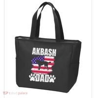 Akbash Dad Dog Lover American Us Flag Tote Bag thumb 3