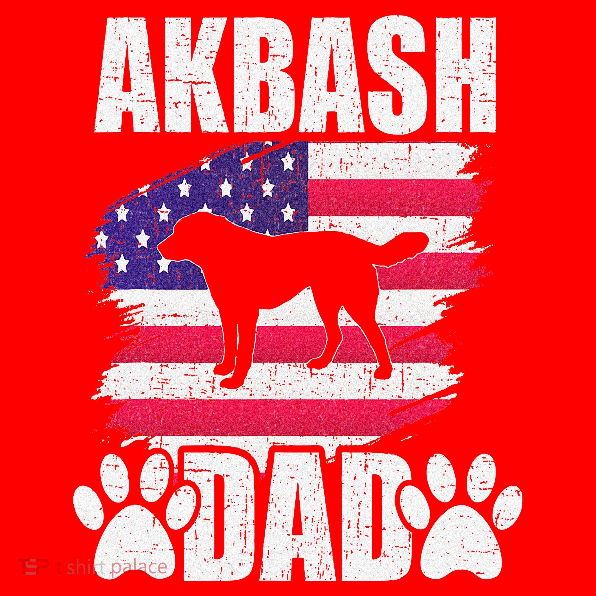 Akbash Dad Dog Lover American Us Flag Santa Hat