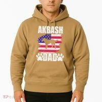 Akbash Dad Dog Lover American Us Flag Hoodie thumb 2