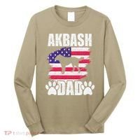 Akbash Dad Dog Lover American Us Flag Long Sleeve Shirt thumb 0