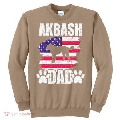 Akbash Dad Dog Lover American Us Flag Sweatshirt