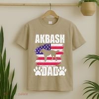 Akbash Dad Dog Lover American Us Flag T-Shirt thumb 2