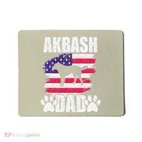 Akbash Dad Dog Lover American Us Flag Mousepad thumb 0