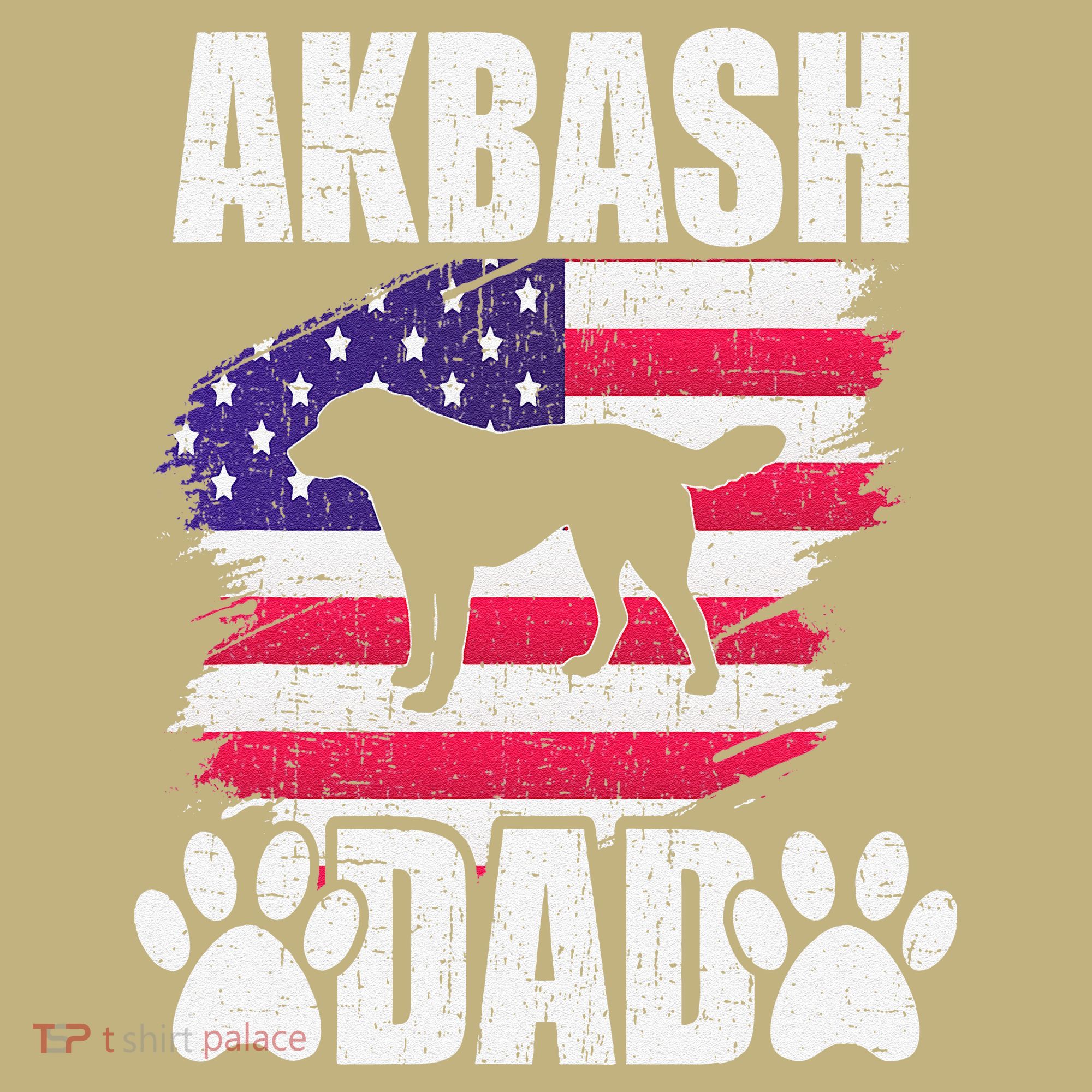 Akbash Dad Dog Lover American Us Flag Mousepad