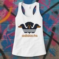 Adidachs Daschund, Daschund Lover Gift Women's Tank Top thumb 3