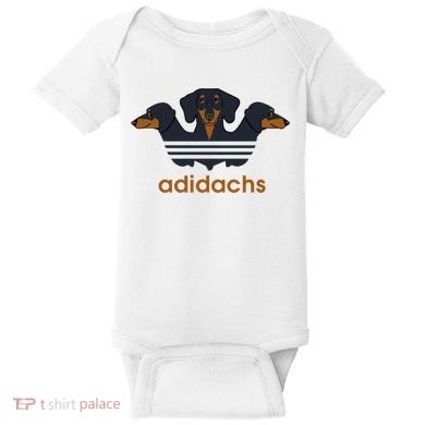 Adidachs Daschund, Daschund Lover Gift Baby Bodysuit