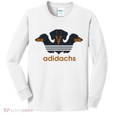 Adidachs Daschund, Daschund Lover Gift Kids Long Sleeve Shirt