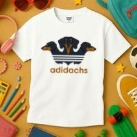 Adidachs Daschund, Daschund Lover Gift Kids T-Shirt thumb 3