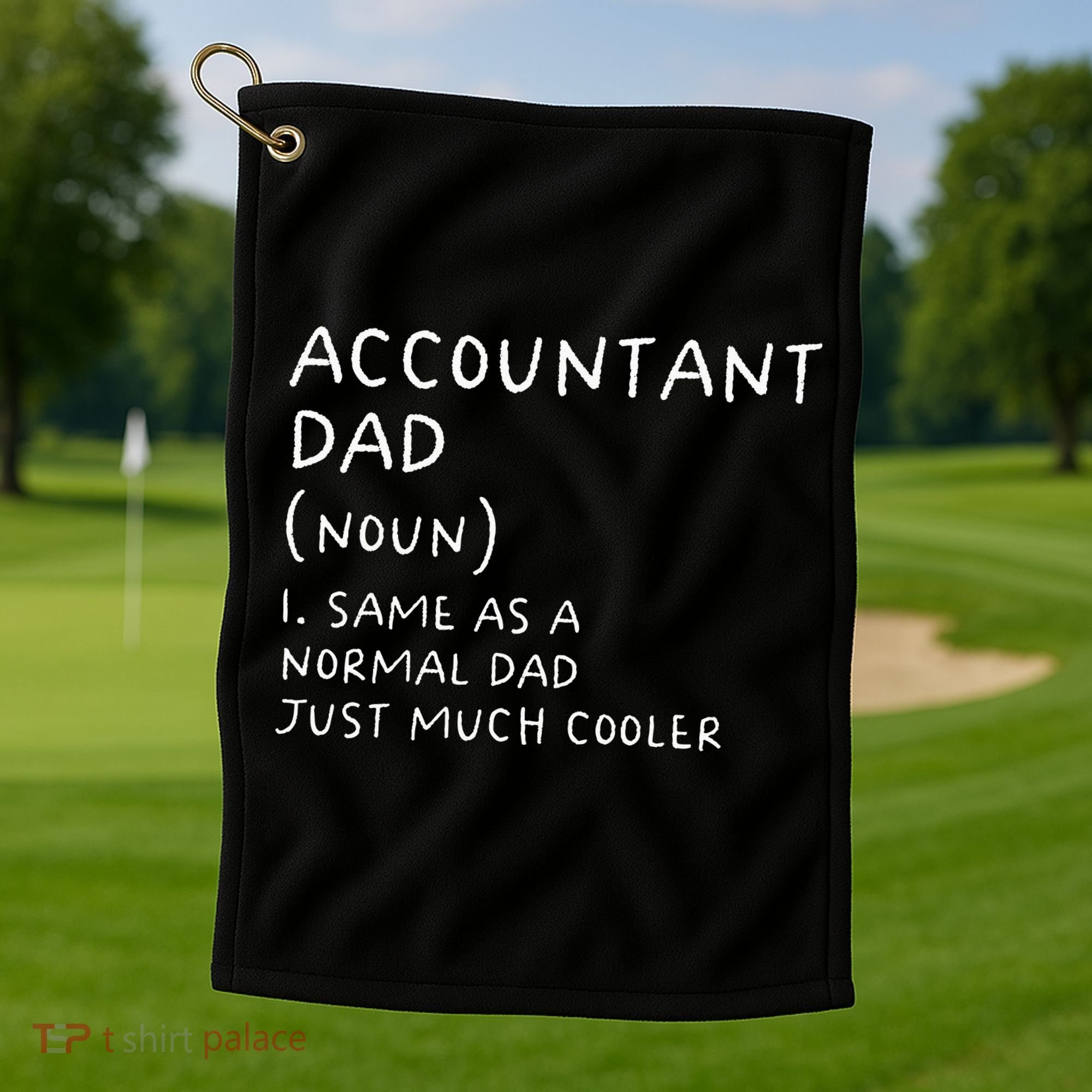 Accountant Dad Definition Funny Accounting Golf Towel