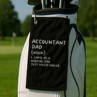 Accountant Dad Definition Funny Accounting Golf Towel thumb 2