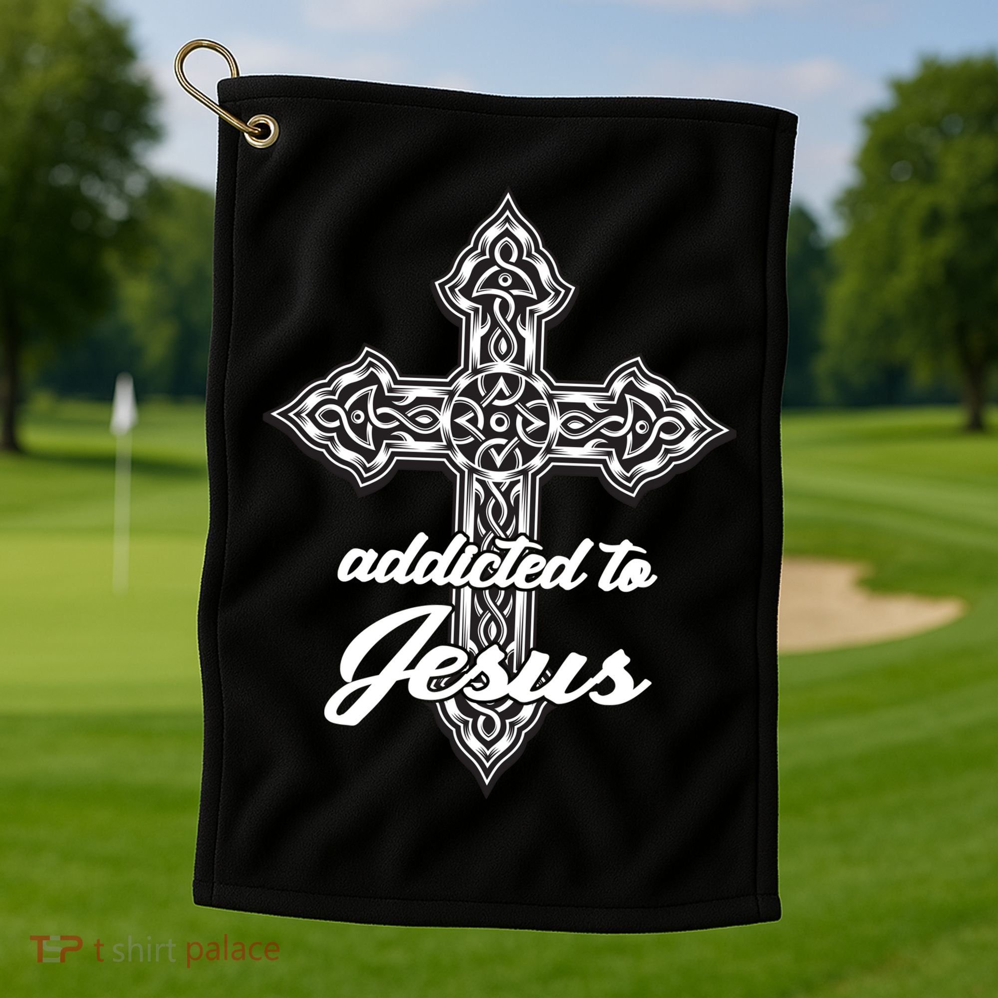 Addicted To Jesus Golf Towel