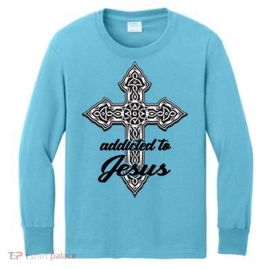 Addicted To Jesus Kids Long Sleeve Shirt