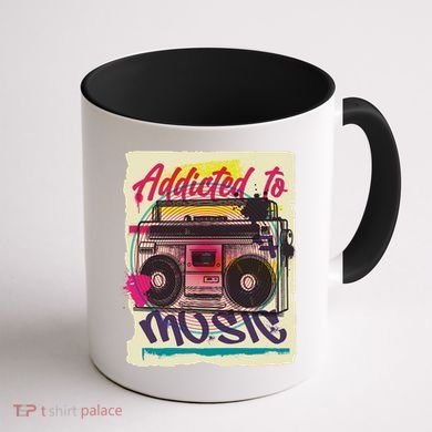 Addicted To Music Coffee Mug back