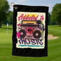 Addicted To Music Golf Towel thumb 1