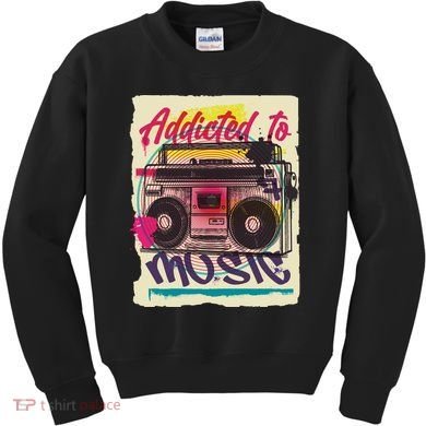Addicted To Music Kids Sweatshirt