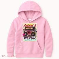 Addicted To Music Kids Hoodie thumb 0