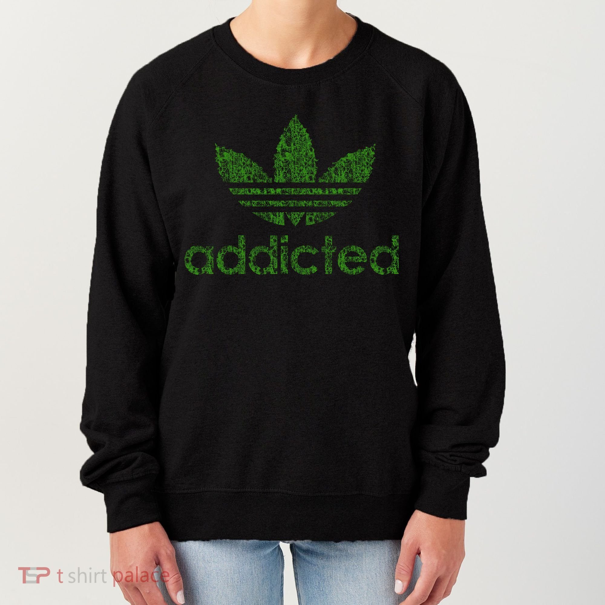 Addicted Weed Logo Women's Sweatshirt