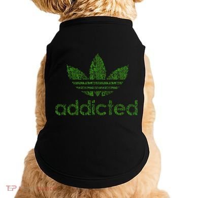 Addicted Weed Logo Doggie Tank