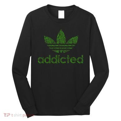 Addicted Weed Logo Long Sleeve Shirt