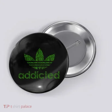 Addicted Weed Logo Button