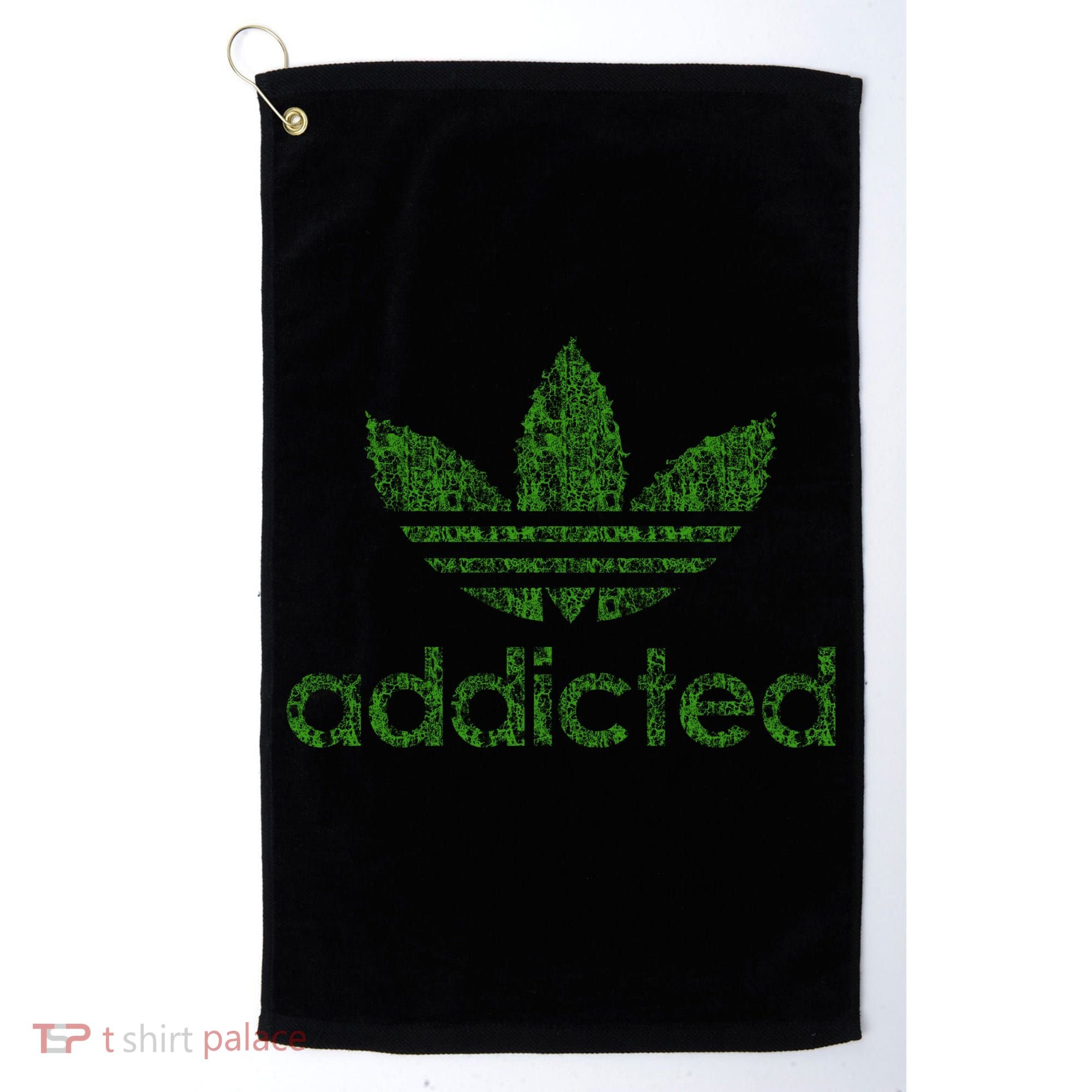 Addicted Weed Logo Golf Towel