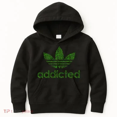 Addicted Weed Logo Kids Hoodie