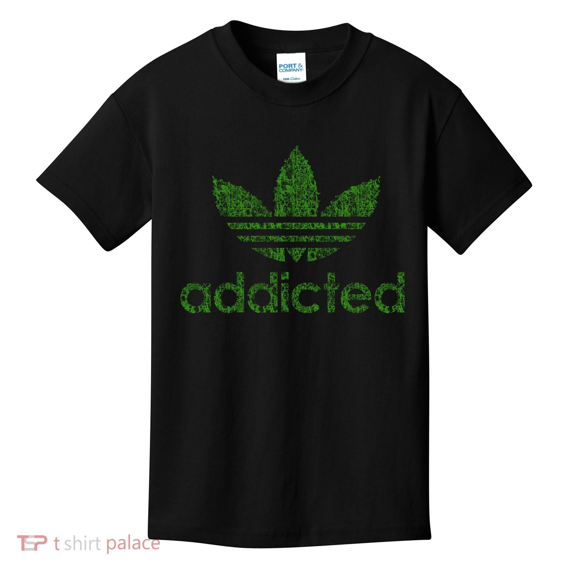 Addicted Weed Logo Kids T-Shirt