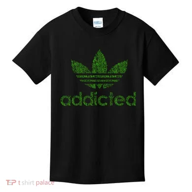 Addicted Weed Logo Kids T-Shirt