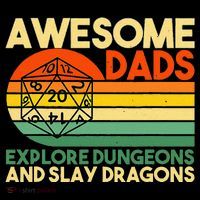 Awesome Dads Explore Dungeons DM RPG Dice Dragon Mousepad thumb 1