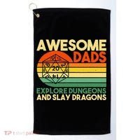 Awesome Dads Explore Dungeons DM RPG Dice Dragon Golf Towel thumb 0