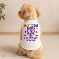 Autism Doesnt End In April Its Everyday Of The Year Doggie Tank thumb 2