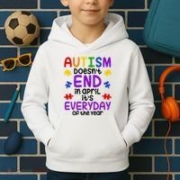 Autism Doesnt End In April Its Everyday Of The Year Kids Hoodie thumb 2