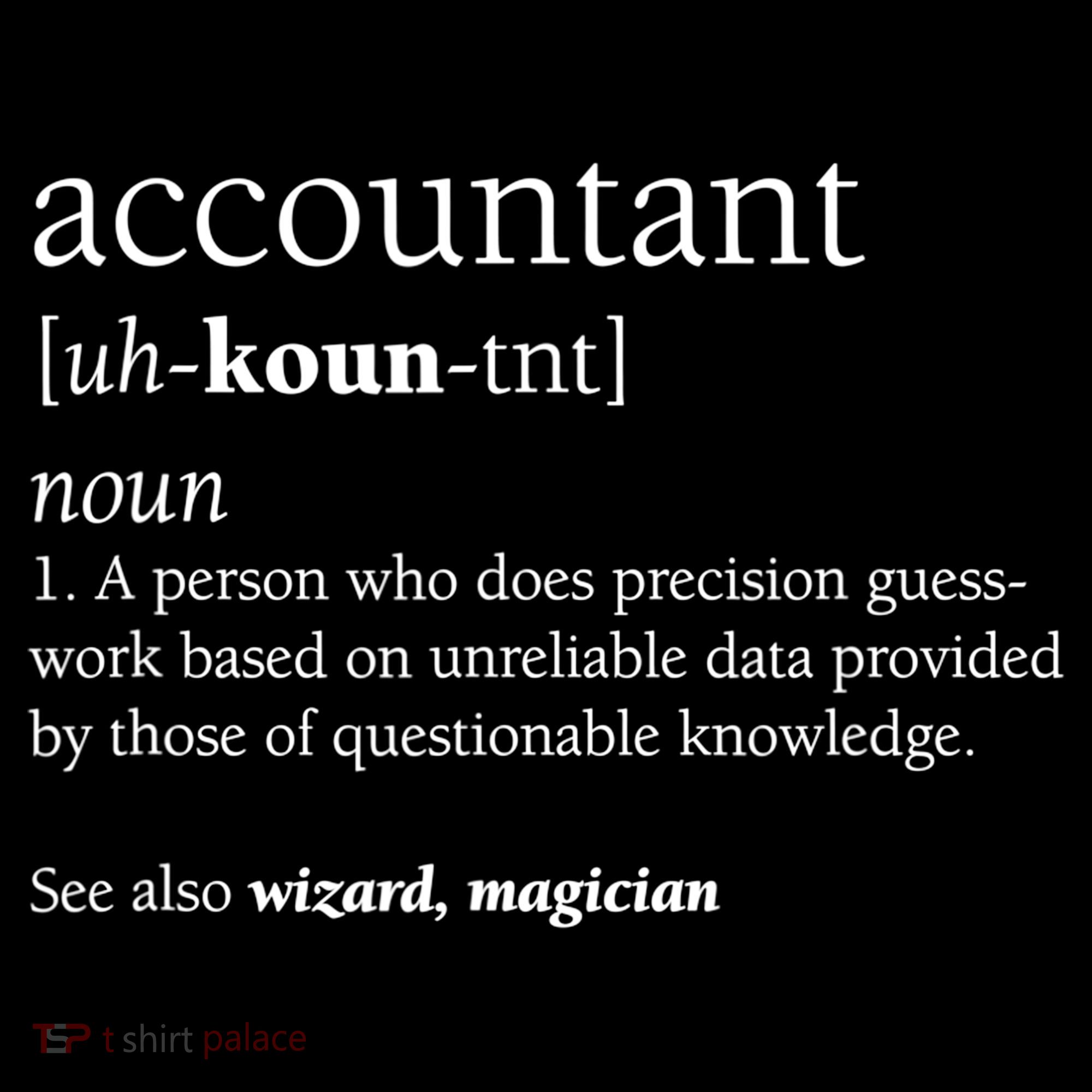 Accountant Definition Funny Accounting Gift TShirt T-Shirt