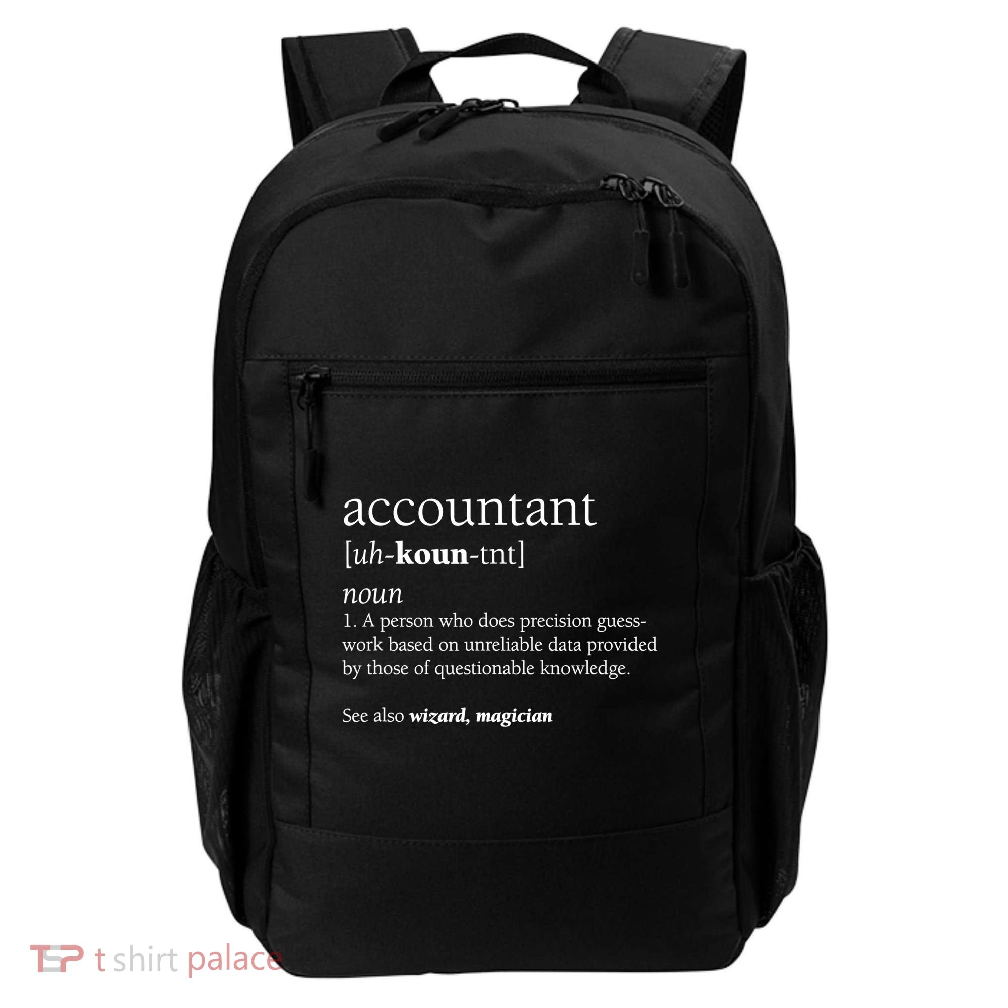 Accountant Definition Funny Accounting Gift TShirt Backpack